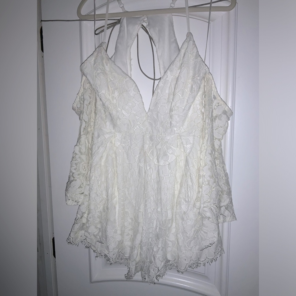 WHOIAM white lace romper